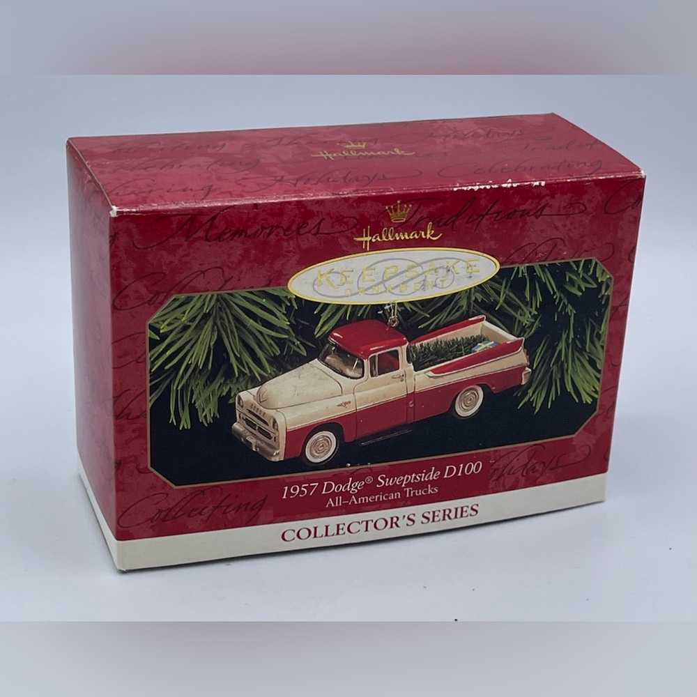 Hallmark Ornament 1957 Dodge Sweptside D100 All American Trucks # 5 1999 NIOB